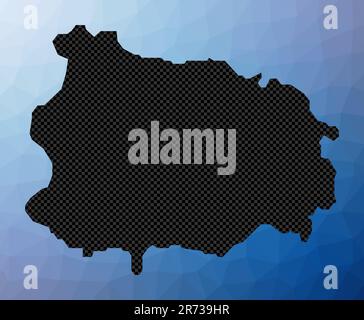 Ischia geometrische Karte. Schablonenform Ischia in niedriger Poly-Form. Darstellung des Strahlungsinsel-Vektors. Stock Vektor