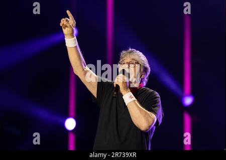 Randy Owen aus Alabama tritt am 4. Tag des CMA Fest im Nissan Stadium am Donnerstag, den 11. Juni 2023 in Nashville, Tennessee auf. (Foto: Amiee Stubbs/imageSPACE)/Sipa USA Credit: SIPA USA/Alamy Live News Stockfoto