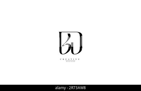 Buchstaben Buchstaben Initialen Monogramm Logo B D BD Stock Vektor