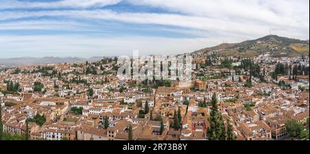 Panoramablick auf Granada - Granada, Andalusien, Spanien Stockfoto