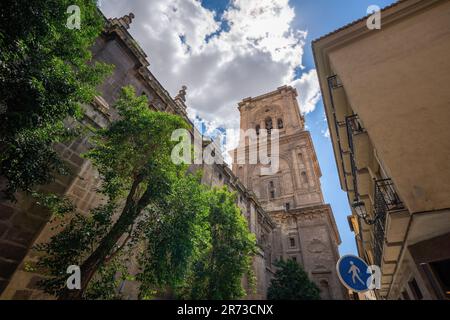 Glockenturm Der Kathedrale Von Granada - Granada, Andalusien, Spanien Stockfoto