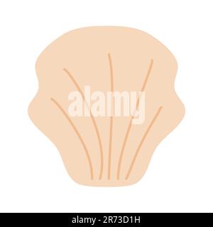 Muschelmuschel, einfaches, im Sommer gestaltetes Designelement, Vektordarstellung Stock Vektor