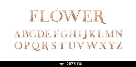 Sammlung botanischer, anfänglicher, schriftlicher weiblicher Logos mit organischen Rosenelementen. Feine Monogramme für Hochzeiten, Boutiquen Stock Vektor