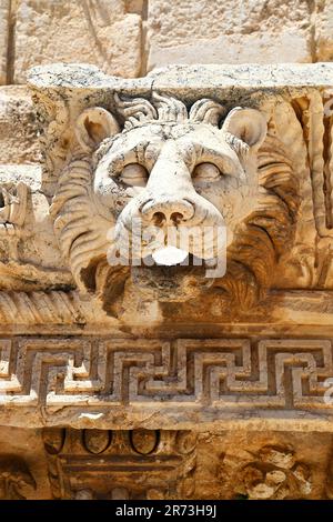 Die Überreste der antiken römischen Ruinen von Baalbek, Libanon. Stockfoto