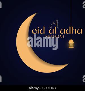 Konzept des Arabischen Eid Al Adha Festivals. Vektordarstellung für Banner mit Festtagsposter. Stock Vektor