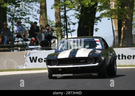 SVRA (Sportcar Vintage Racing Association) Vintage Festival Weekend 2023 auf der Road America Sports Car Course in Elkhart Lake, Wisconsin, USA Stockfoto