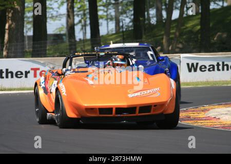 SVRA (Sportcar Vintage Racing Association) Vintage Festival Weekend 2023 auf der Road America Sports Car Course in Elkhart Lake, Wisconsin, USA Stockfoto