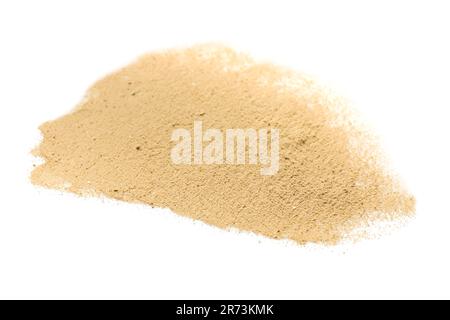 Braunstaub auf weißem Hintergrund Stockfoto