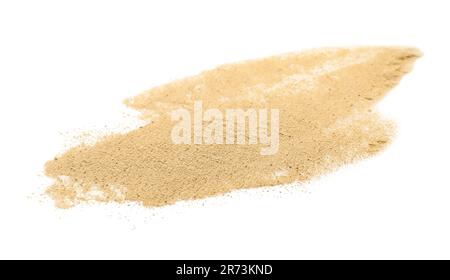 Braunstaub auf weißem Hintergrund Stockfoto