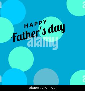 Einfache Grußkarte mit Vorlage zum glücklichen Vatertag mit Form. Hintergrund der Feier oder Einladung zum Familienkonzept. Geeignet für Banner, Poster Stock Vektor