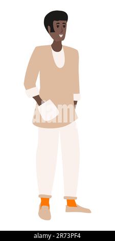 Porträt in voller Länge von man Illustration Design-Element Vektordarstellung isoliert auf weißem Hintergrund Stock Vektor