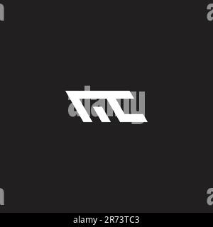 Einfacher geometrischer, scharfer Logovektor mit dem Buchstaben mc Stock Vektor