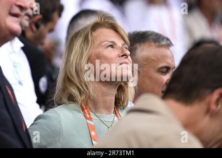 Dijana Djokovic, Mutter von Novak Djokovic beim French Open-Finale, Grand-Slam-Tennisturnier am 11. Juni 2023 im Roland-Garros-Stadion in Paris, Frankreich. Foto Victor Joly/DPPI – Foto: Victor Joly/DPPI/LiveMedia Stockfoto