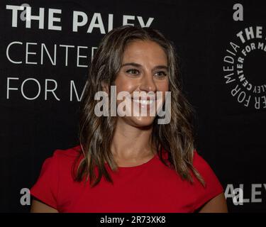 New York, USA. 12. Juni 2023. Carli Lloyd nimmt am 12. Juni 2023 im Paley Museum in New York, New York, an der Veranstaltung „A Conversation with FOX Sports: FIFA Women's World Cup 2023“ Teil. (Foto: Gabriele Holtermann/Sipa USA Kredit: SIPA USA/Alamy Live News Stockfoto