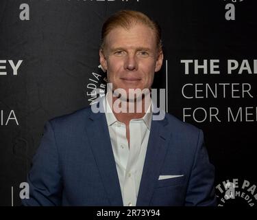 New York, USA. 12. Juni 2023. Alexi Lalas nimmt am 12. Juni 2023 im Paley Museum in New York, New York, an der Veranstaltung „A Conversation with FOX Sports: FIFA Women's World Cup 2023“ Teil. (Foto: Gabriele Holtermann/Sipa USA Kredit: SIPA USA/Alamy Live News Stockfoto