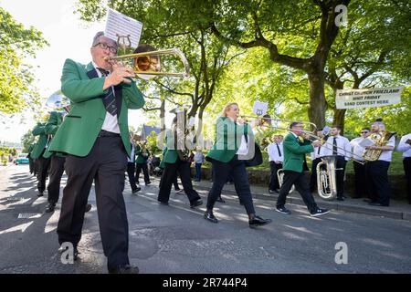 White Friday Brass Band Wettbewerbe. DAS BILD zeigt den Friezland-Wettbewerb. Stockfoto