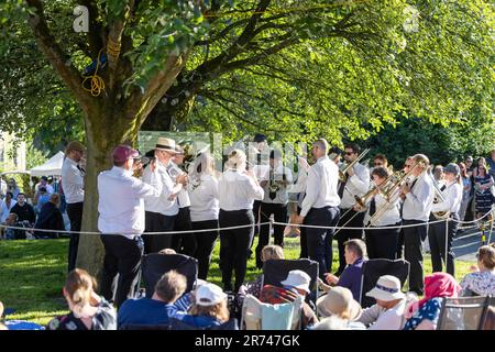 White Friday Brass Band Wettbewerbe. DAS BILD zeigt den Dobcross-Wettbewerb. Stockfoto