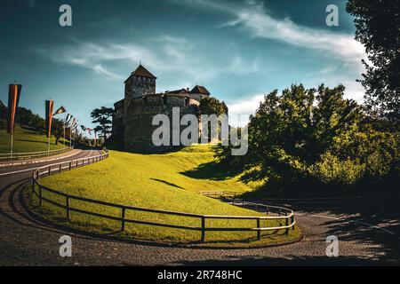 Das Majestätische Schloss Vaduz - Liechtenstein Stockfoto