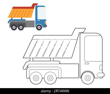 Malbuch für Kinder, Cartoon-Monster, Aliens. Vektordarstellung auf weißem Hintergrund Stock Vektor