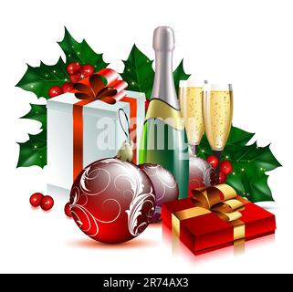 weihnachtshintergrund. Diese Abbildung kann als Designerarbeit nützlich sein Stock Vektor