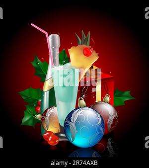 weihnachtshintergrund. Diese Abbildung kann als Designerarbeit nützlich sein Stock Vektor