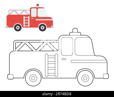 Malbuch für Kinder, Cartoon-Monster, Aliens. Vektordarstellung auf weißem Hintergrund. Stock Vektor