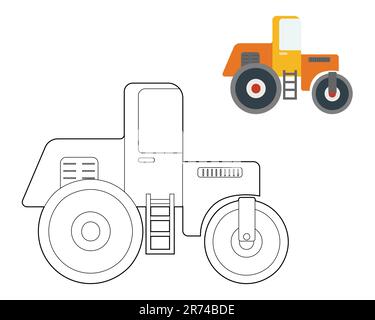 Malbuch für Kinder, Cartoon-Monster, Aliens. Vektordarstellung auf weißem Hintergrund. Stock Vektor