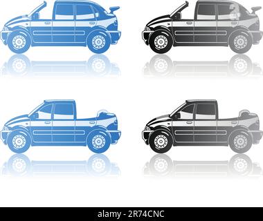 vektordarstellung der Limousine – brougham und landaulet. Stock Vektor