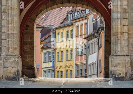 Bamberg Deutschland, die Skyline der Stadt am Alten Rathaus Altes Rathaus Stockfoto