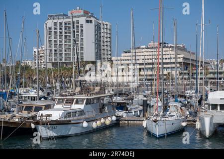 Die Tel Aviv Marina und Yacht club Stockfoto