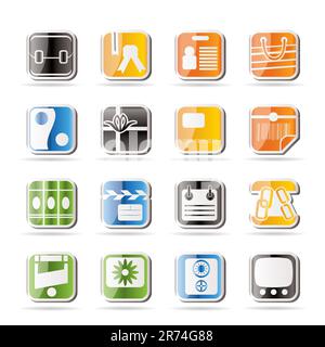 Einfaches Geschäft und Internet Icons-Vektor Icon Set Stock Vektor