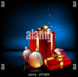 weihnachtshintergrund. Diese Abbildung kann als Designerarbeit nützlich sein Stock Vektor