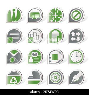 Einfache Business und Office Icons-Vektor Icon Set Stock Vektor