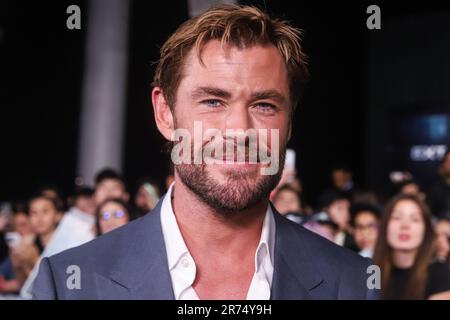 New York City, Usa. 12. Juni 2023. MANHATTAN, NEW YORK CITY, NEW YORK, USA - 12. JUNI: Der australische Schauspieler Chris Hemsworth trifft am 12. Juni 2023 auf der New Yorker Premiere von Netflix „Extraction 2“ im Jazz im Lincoln Center in Manhattan, New York City, New York, USA ein. (Foto: Jordan Hinton/Image Press Agency) Kredit: Image Press Agency/Alamy Live News Stockfoto