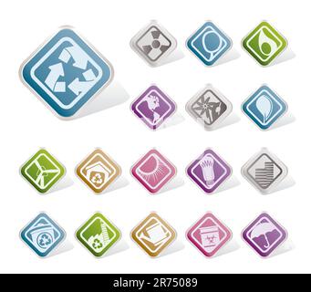 Ökologie und Natur Symbole - Vektor Icon Set Stock Vektor