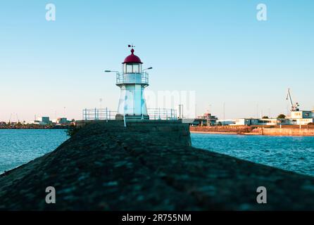 Alter Leuchtturm in Malmö von Schweden am späten Nachmittag Stockfoto