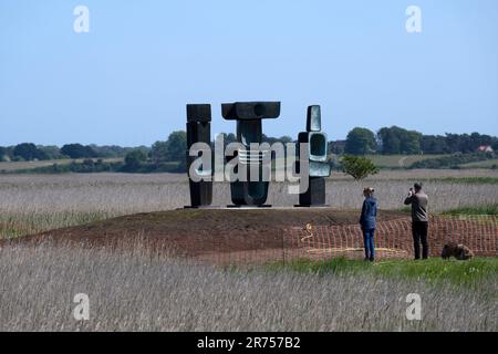 Barbara Hepworth 'Family of man' Snape Maltings Suffolk England Stockfoto