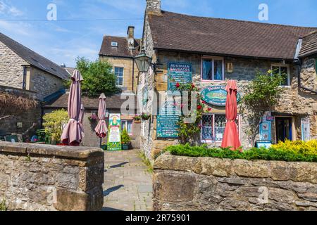 Tiroler Stuberl, Sausage Importer in Bakewell, Derbyshire, England, Großbritannien Stockfoto