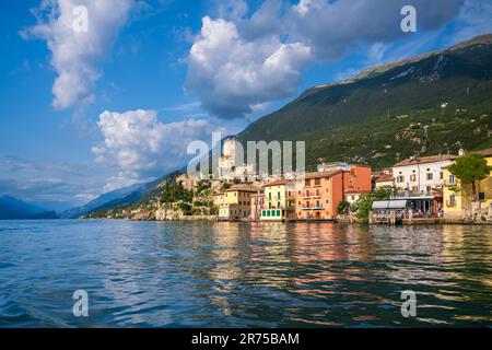Malcesine am Gardasee in Italien Stockfoto