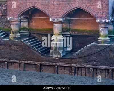 Die Fleetschlösschen auf der St. Annenfleet im Hamburger Lagerbezirk Speicherstadt Stockfoto