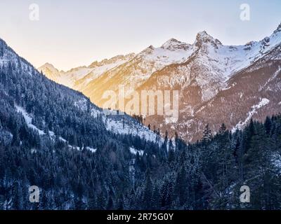 Winter in Bschlabser Valley, Tirol Stockfoto