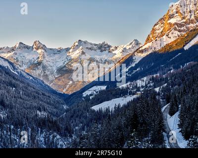 Winter in Bschlabser Valley, Tirol Stockfoto