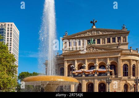 Alte Oper am Opernplatz, Frankfurt am Main, Hessen, Deutschland Stockfoto