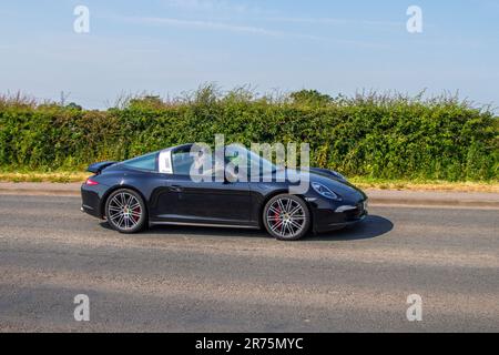 2015 Porsche 911 Targa 4S S-A PDK Auto Black Car Targa Benzin 3800 ccm; auf der Classic & Performance Motor Show im Hoghton Tower; Supercar Showtime Juni 2023 Stockfoto