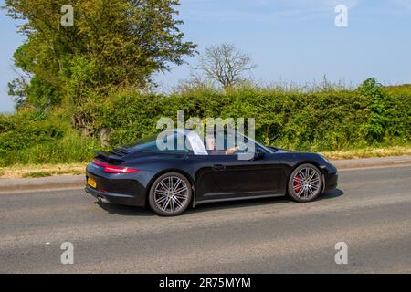 2015 Porsche 911 Targa 4S S-A PDK Auto Black Car Targa Benzin 3800 ccm; auf der Classic & Performance Motor Show im Hoghton Tower; Supercar Showtime Juni 2023 Stockfoto