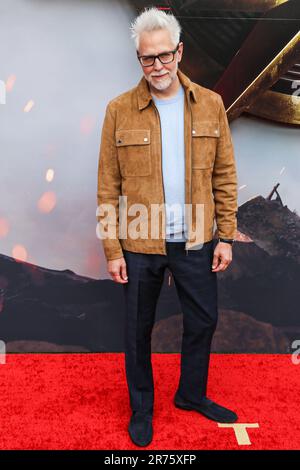 Hollywood, Usa. 12. Juni 2023. HOLLYWOOD, LOS ANGELES, KALIFORNIEN, USA - JUNI 12: Der amerikanische Filmemacher und Studiochef James Gunn trifft auf der Los Angeles Premiere von Warner Bros. Ein „The Flash“ findet am 12. Juni 2023 im TCL Chinese Theatre IMAX in Hollywood, Los Angeles, Kalifornien, USA statt. ( Kredit: Image Press Agency/Alamy Live News Stockfoto