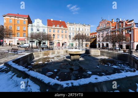 Europa, Polen, Niederschlesien, Walbrzych/Waldenburg, Marktplatz Stockfoto