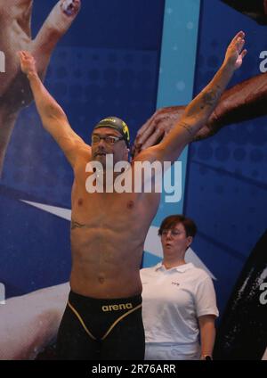 Rennes, Frankreich. 13. Juni 2023. Florent Manaudou, Hebe 100m Freestyle-Männer während der French Elite Swimming Championships am 13. Juni 2023 in Rennes, Frankreich. Foto: Laurent Lairys/ABACAPRESS.COM Kredit: Abaca Press/Alamy Live News Stockfoto