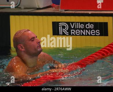 Rennes, Frankreich. 13. Juni 2023. Florent Manaudou, Hebe 100m Freestyle-Männer während der French Elite Swimming Championships am 13. Juni 2023 in Rennes, Frankreich. Foto: Laurent Lairys/ABACAPRESS.COM Kredit: Abaca Press/Alamy Live News Stockfoto