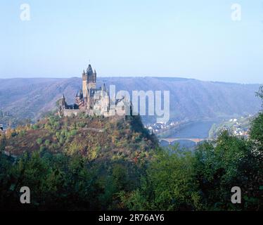 Deutschland. Rheinland. Moseltal. Schloss Cochem. Stockfoto